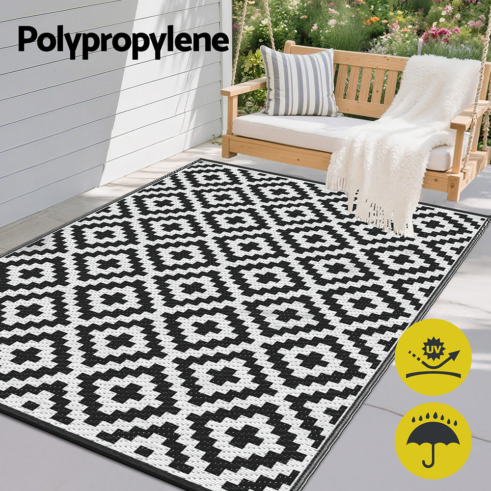 Indigo Modern Rug – Black – 120 × 180 cm