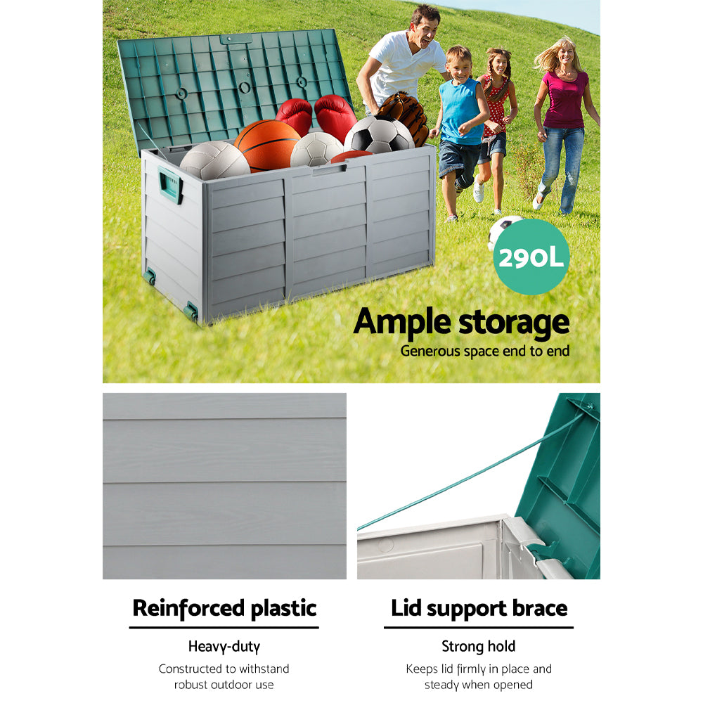 Breton Outdoor Storage Box – Green – 290L