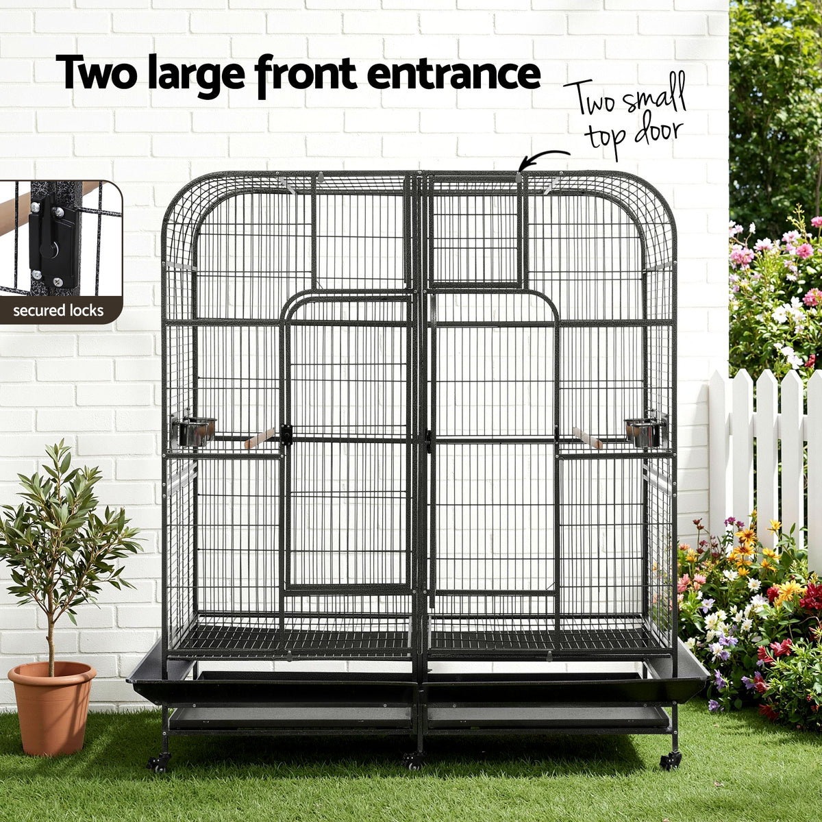 Ashford Extra Large Bird Aviary – Black – 185 cm