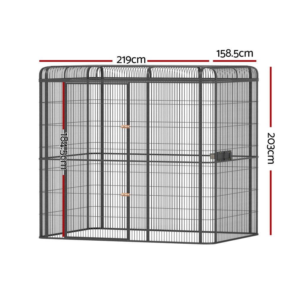 Sanctuary Walk-In Bird Aviary – Black – 203 cm