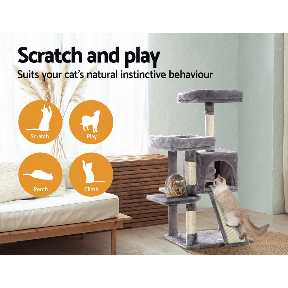 Cassey Cat Scratching Tree – Grey – 103 cm