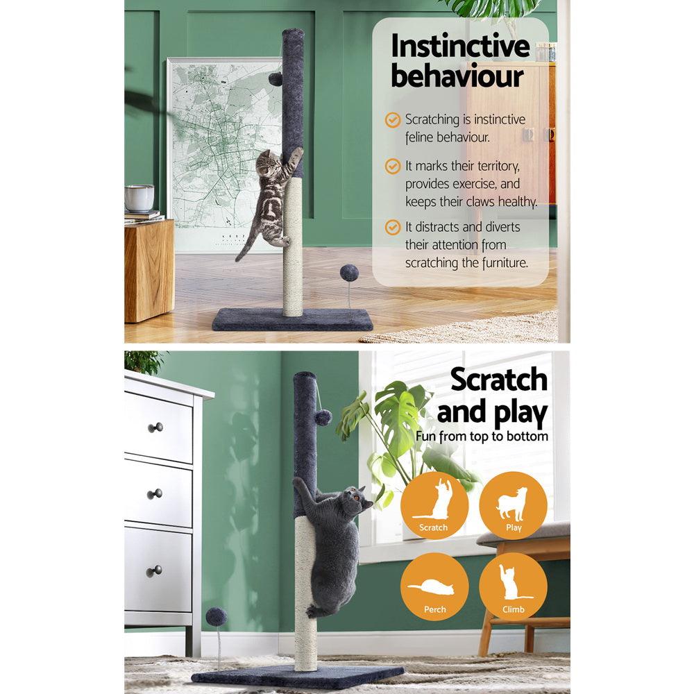 Zena Cat Tree Tower – Grey – 105 cm