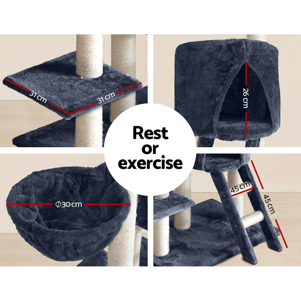 Summit Cat Tree Tower – Grey – 244 cm