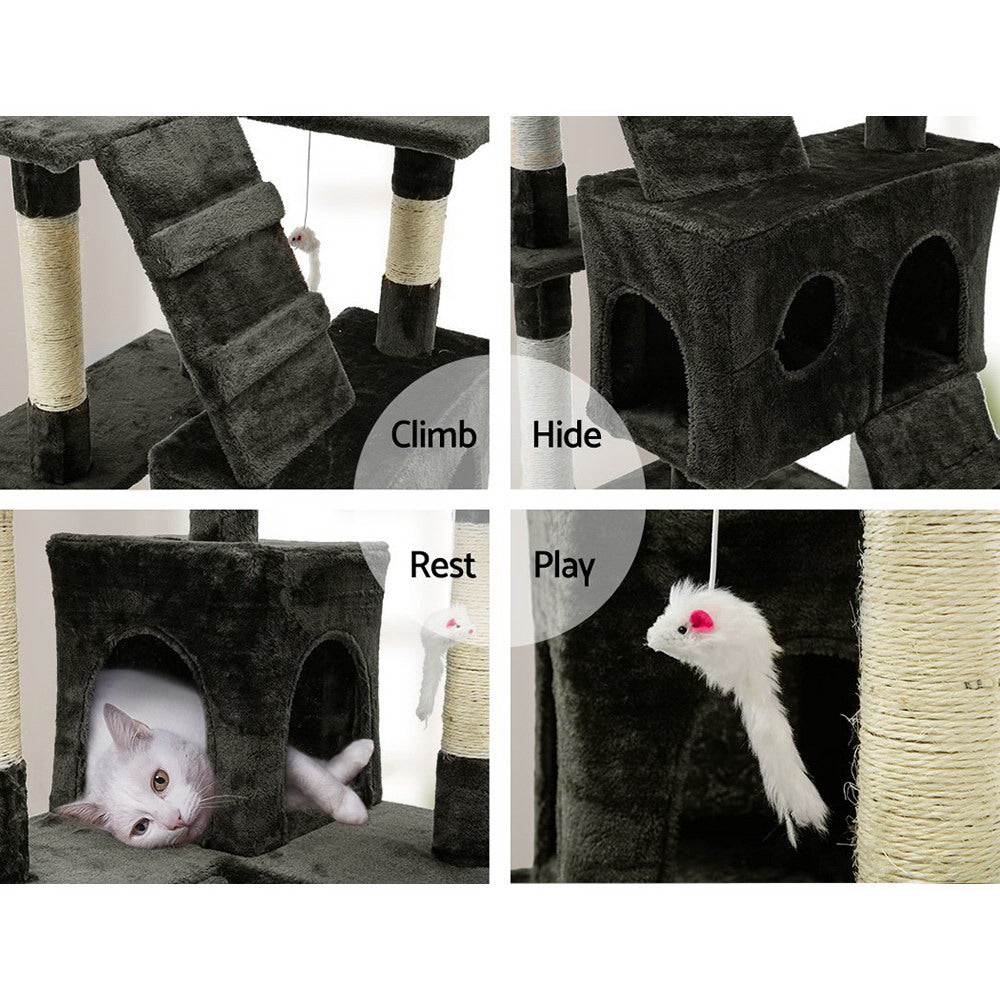 Skyline Cat Tree Tower – Grey – 180 cm