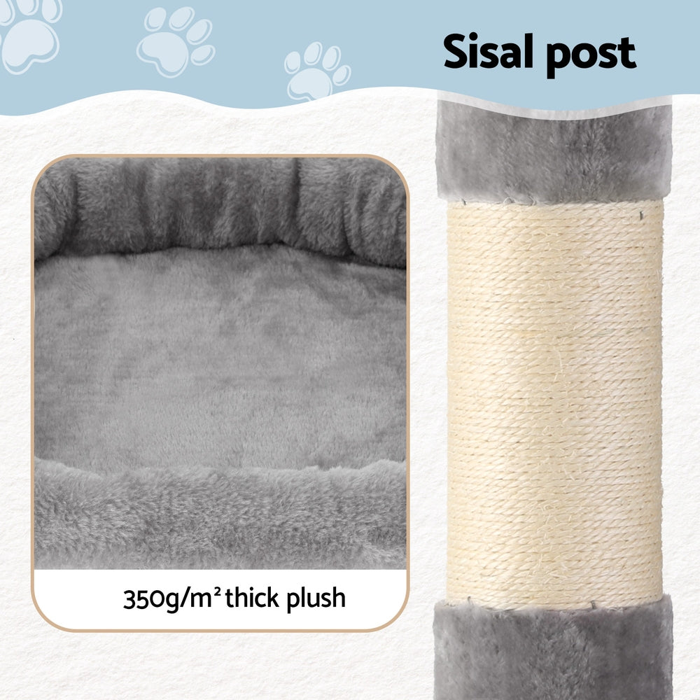 Celina Cat Tree Tower – Light Grey – 184 cm