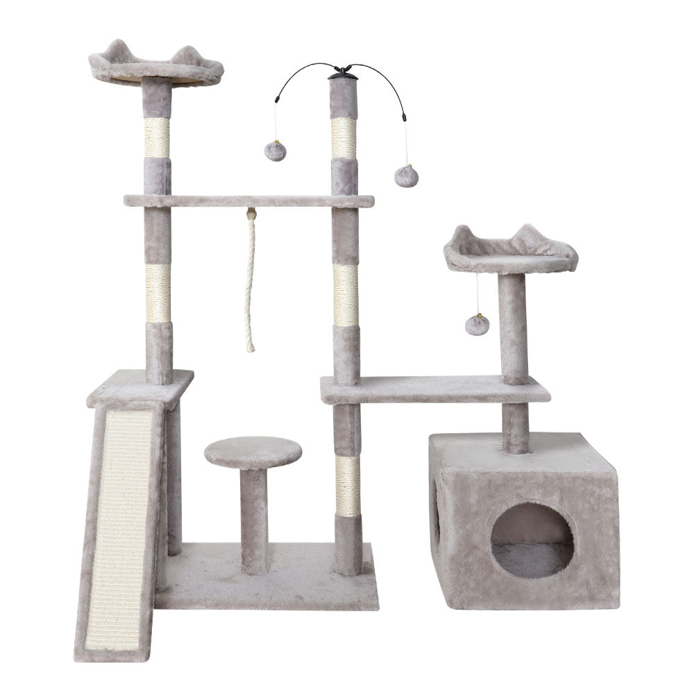 Quadra Cat Tree Tower – Grey – 135 cm
