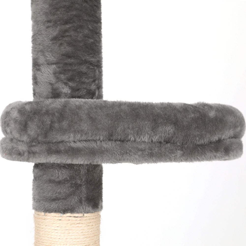Zenith Floor-to-Ceiling Cat Tree – Grey & White – 290 cm