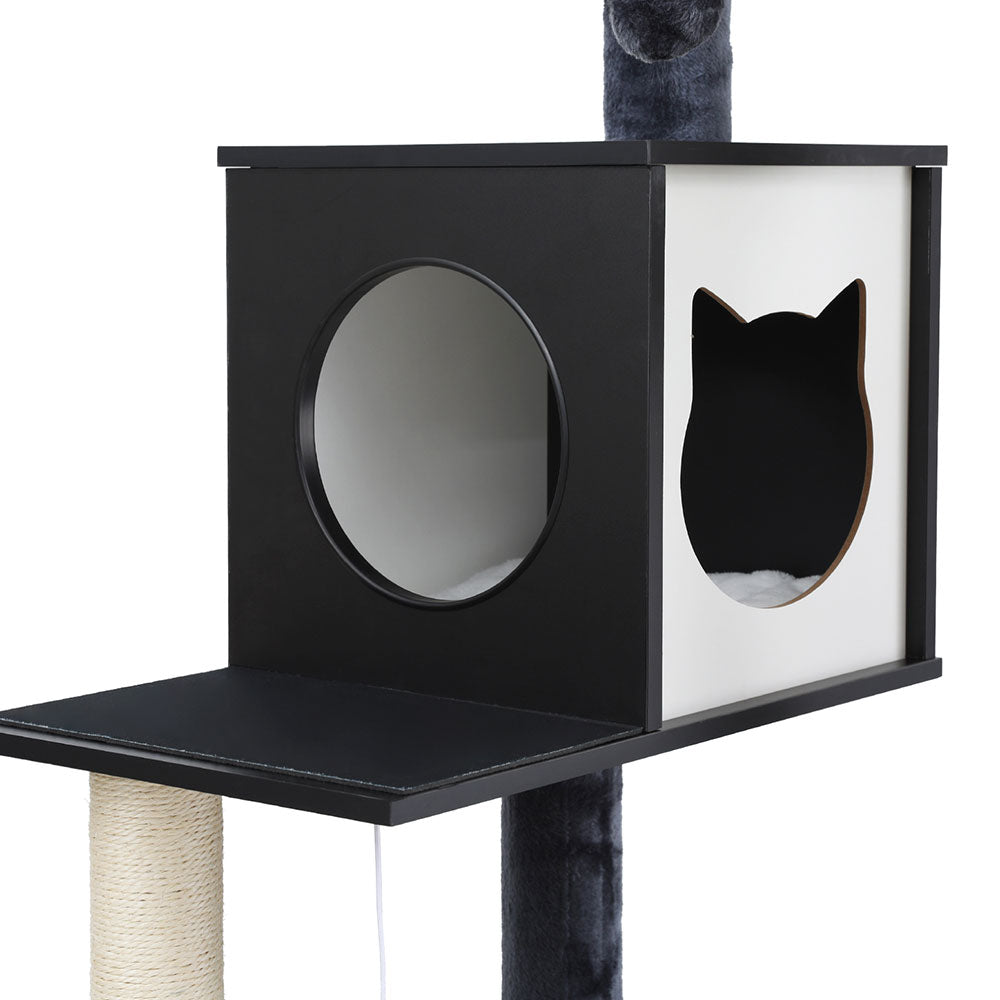 Onyx Cat Scratching Tree – Black – 144 cm