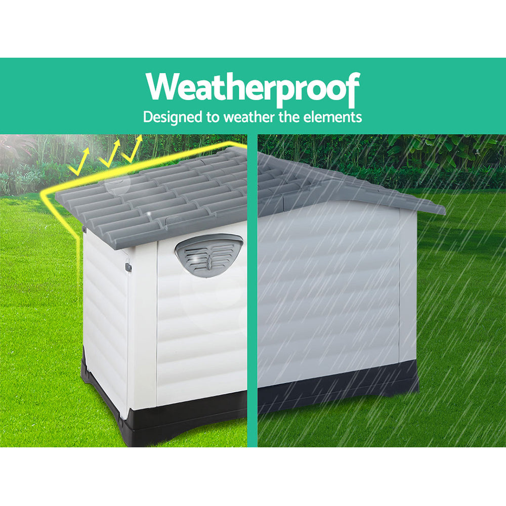 Shelter Large Outdoor Dog Kennel – Grey – 68 cm