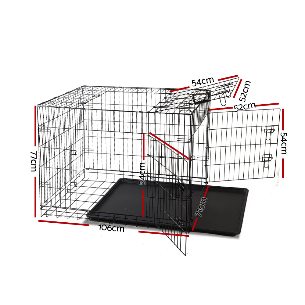 Rowan Dog Kennel Crate – Black – 42 Inch