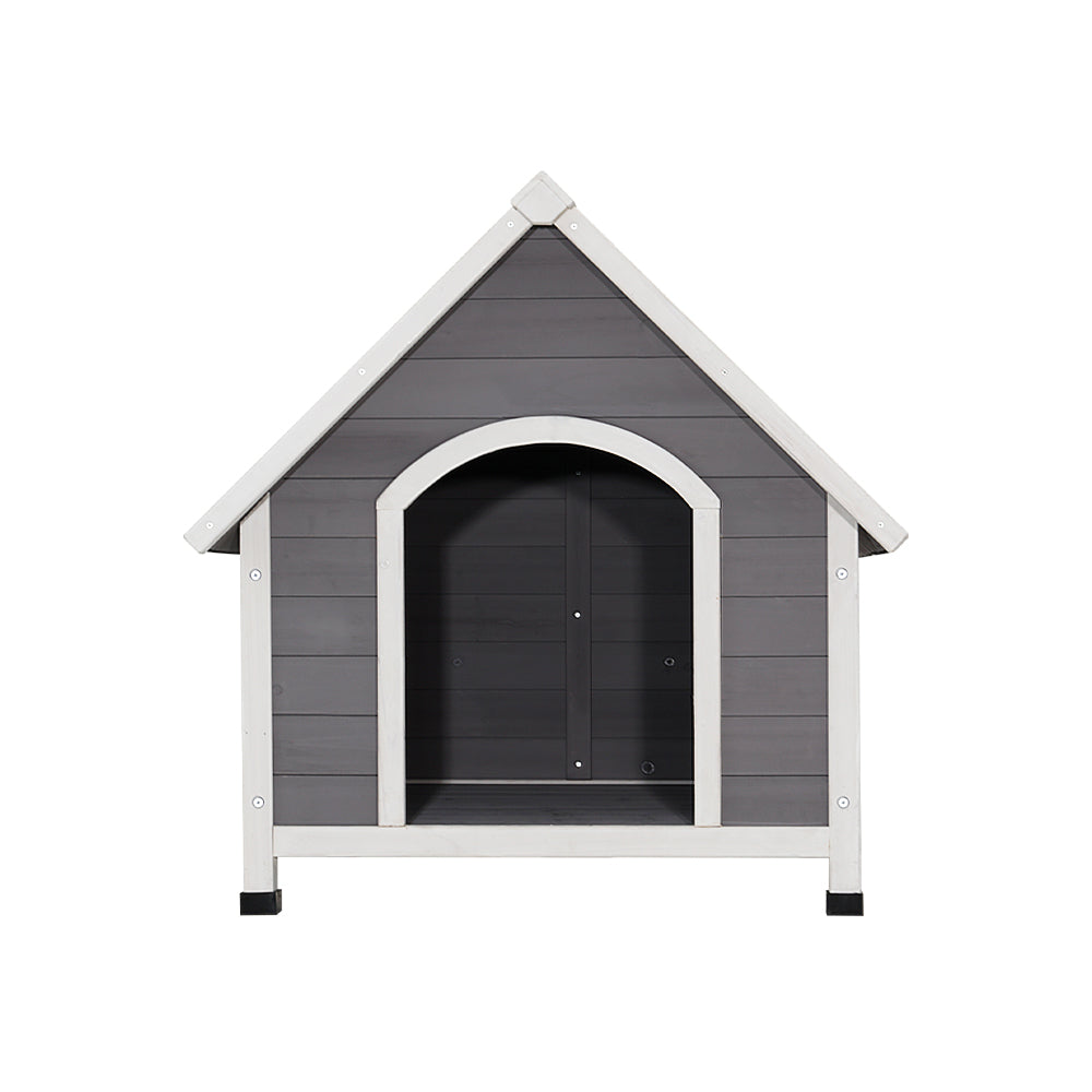 Hadston Wooden Dog Kennel – Grey – Large