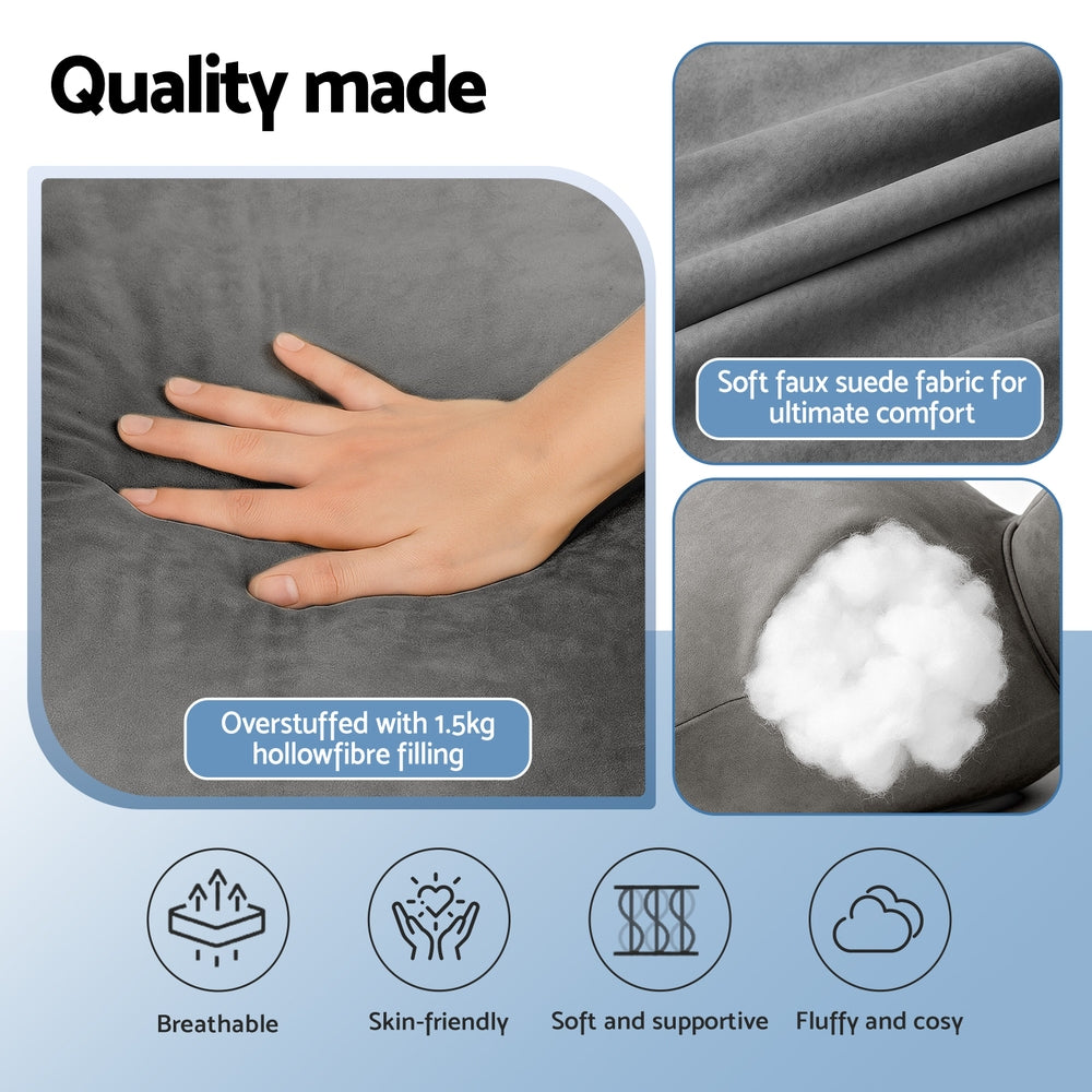 Serano Reading Support Pillow – Grey / Charcoal – Standard