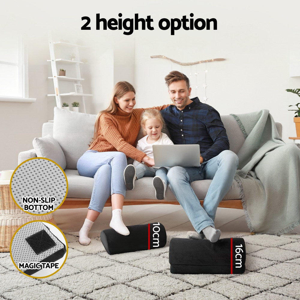 Caldera Memory Foam Footrest Cushion – Black – Standard
