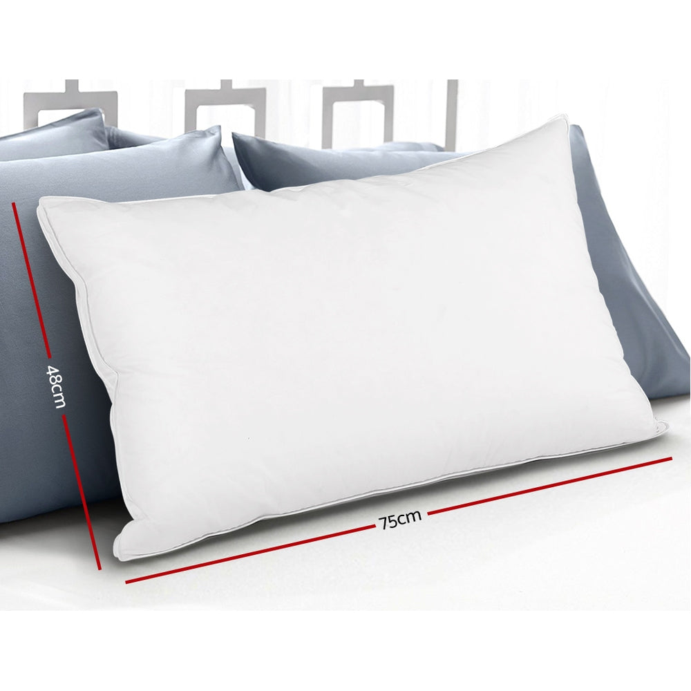 Celestial Goose Feather Down Pillows – White – Twin Pack