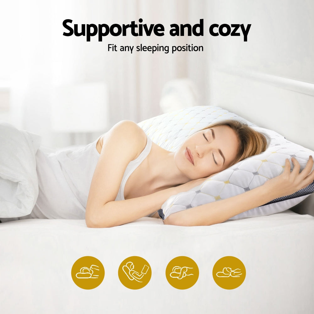 Luxura Microfibre Pillow – White – Standard