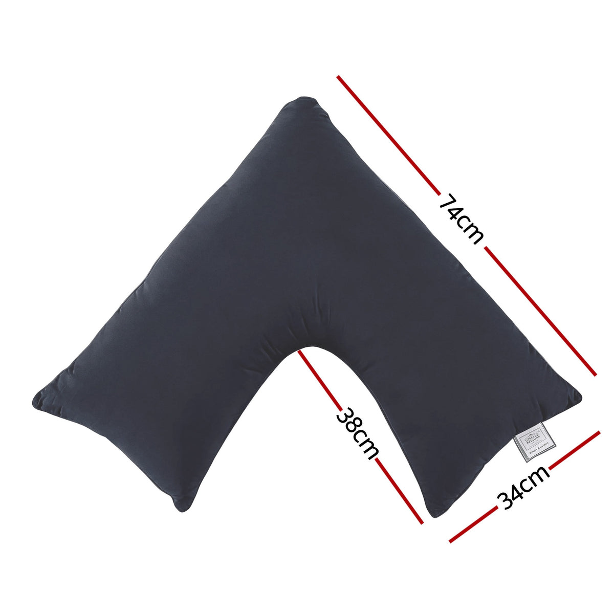 Meridian V-Shape Body Pillow – Grey – Standard