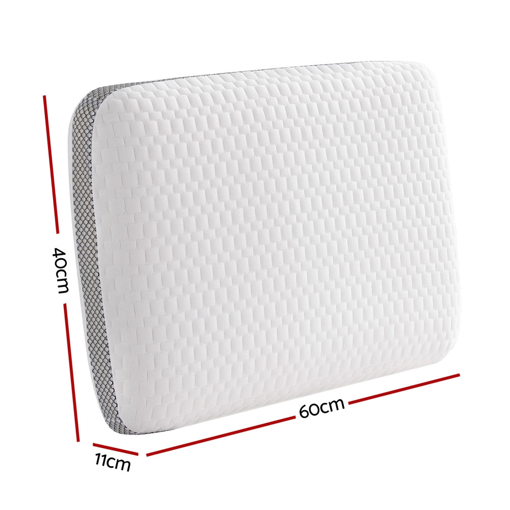 Maddox Memory Foam Pillow – White – Standard