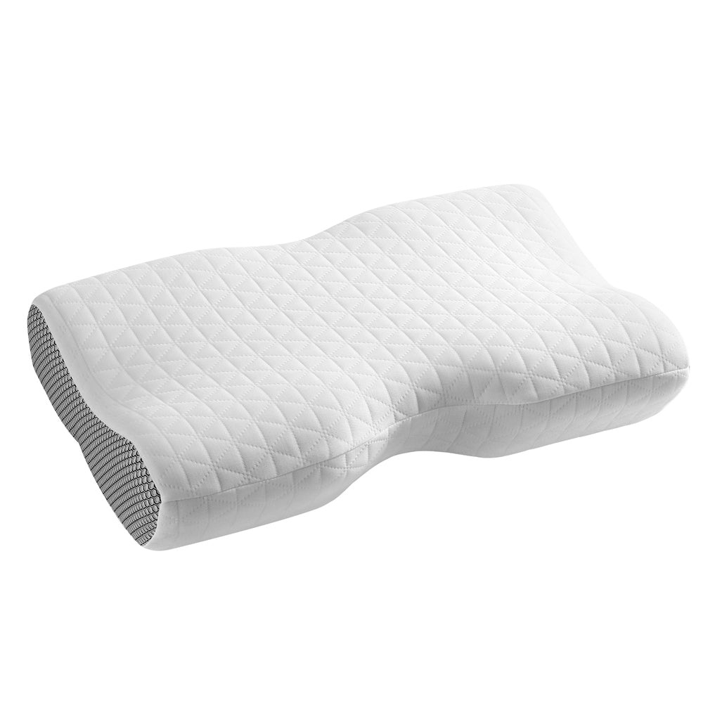 Valeria Memory Foam Contour Pillow – White – Standard