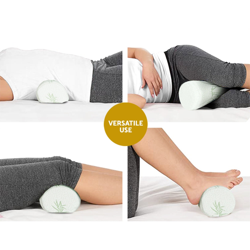 Zen Memory Foam Roll Pillow – White – Standard