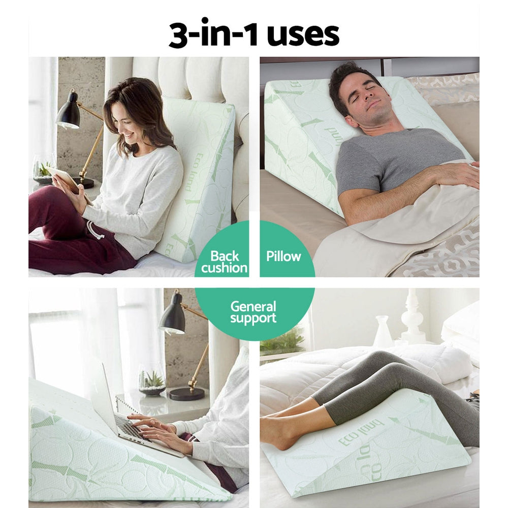 Bamboo Wedge Pillow – Multi – Standard
