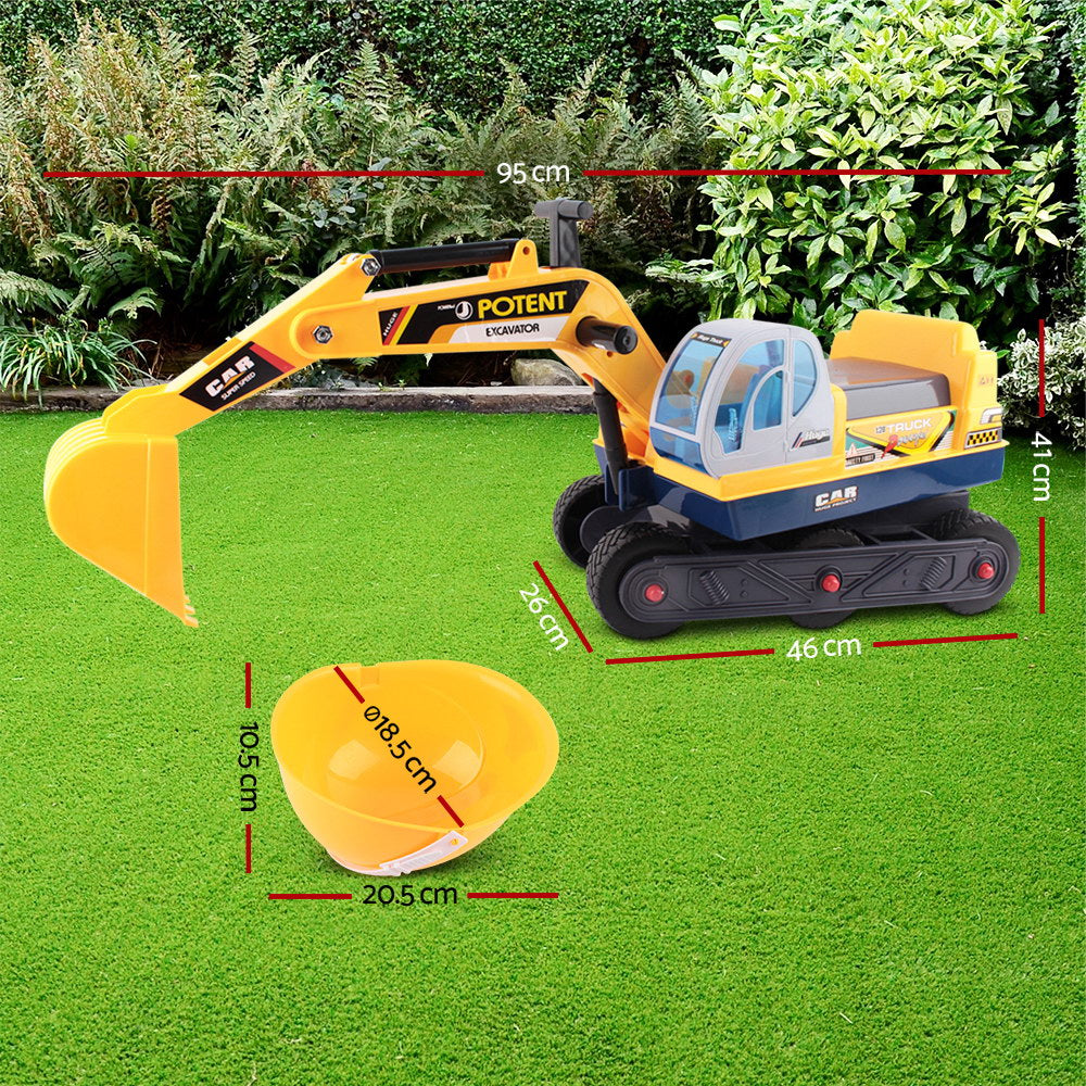 Digger Kids Ride-On Excavator – Yellow