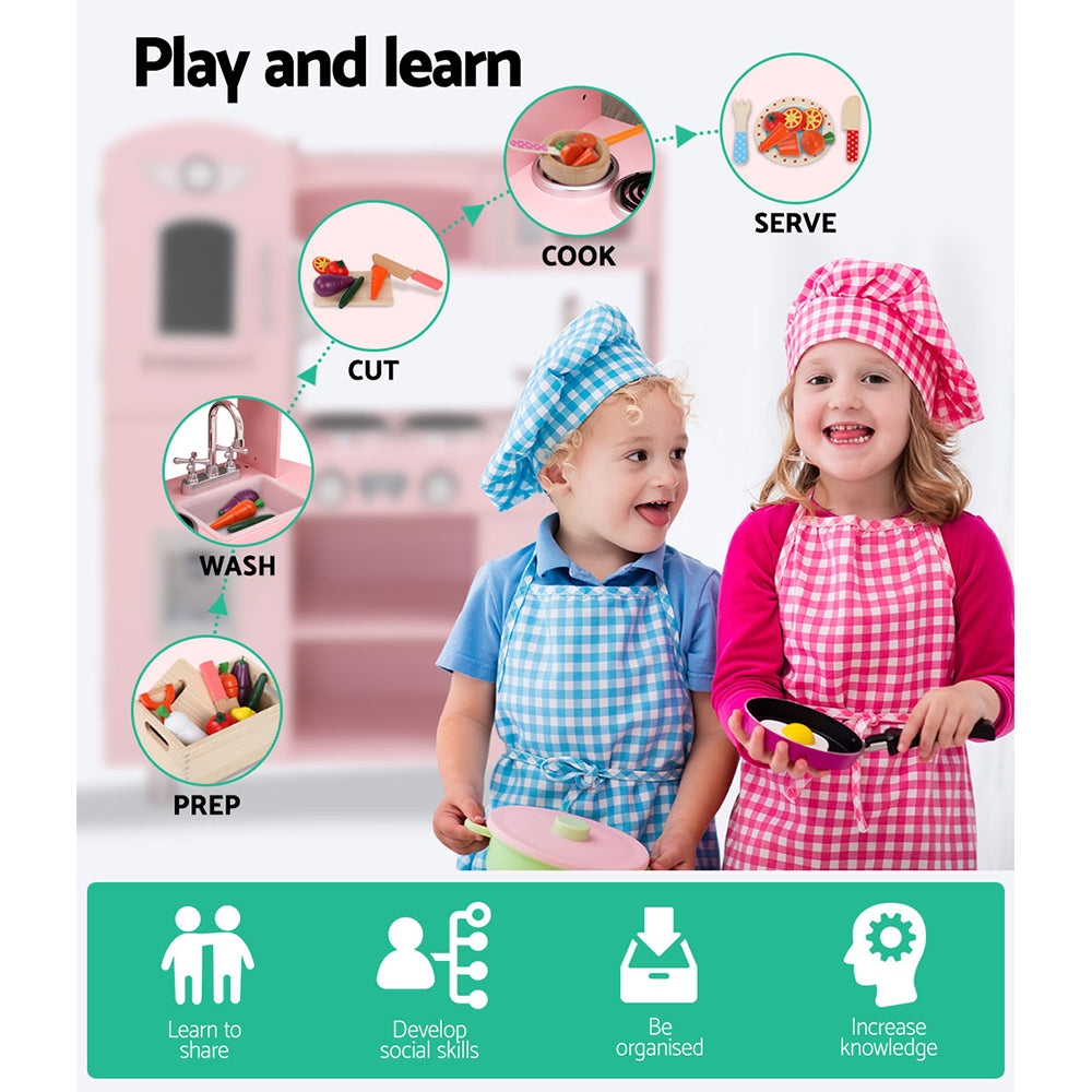 Rosalie Kids Kitchen Play Set – Pink – Large