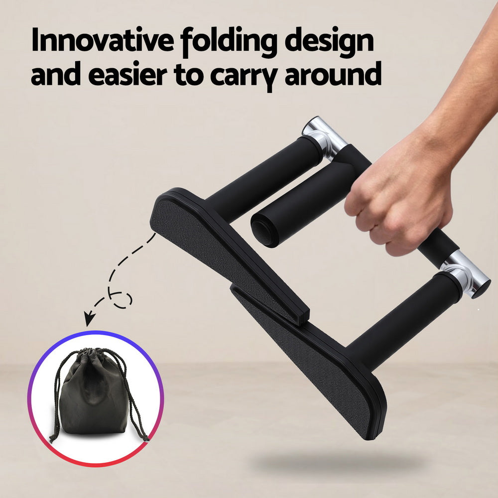 Arlo Foldable Pull Up Bars – Black – Set of 2