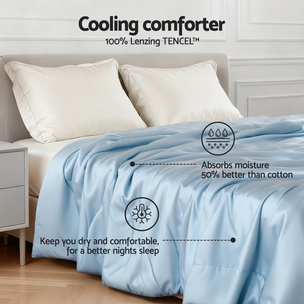 Breeze Tencel Quilt – Blue – Super King
