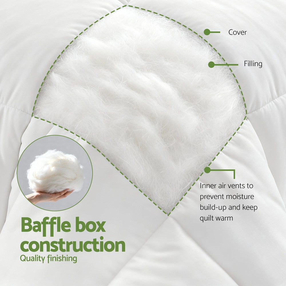 Rowan Bamboo Quilt – White – King