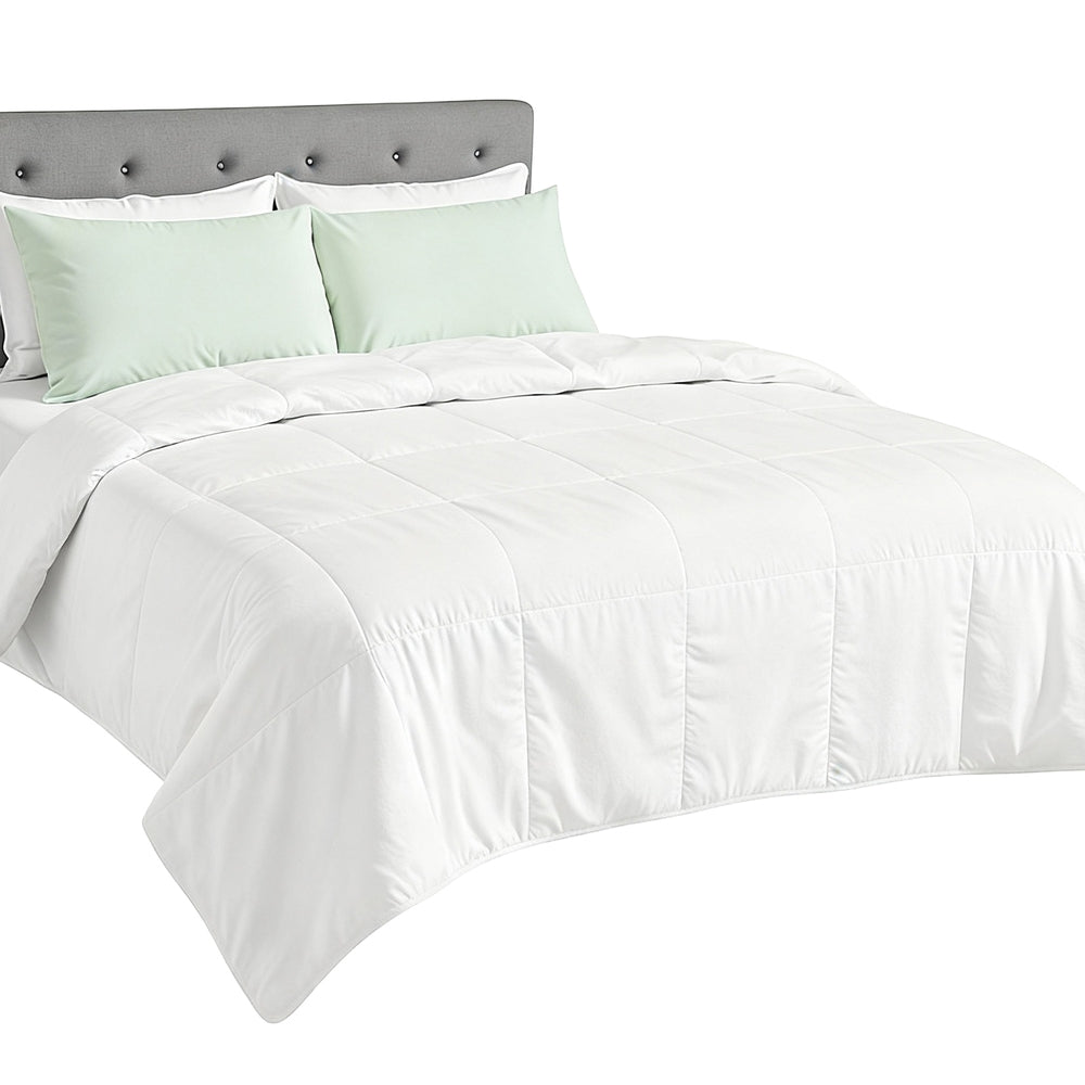 Nova Bamboo Quilt – White – Queen
