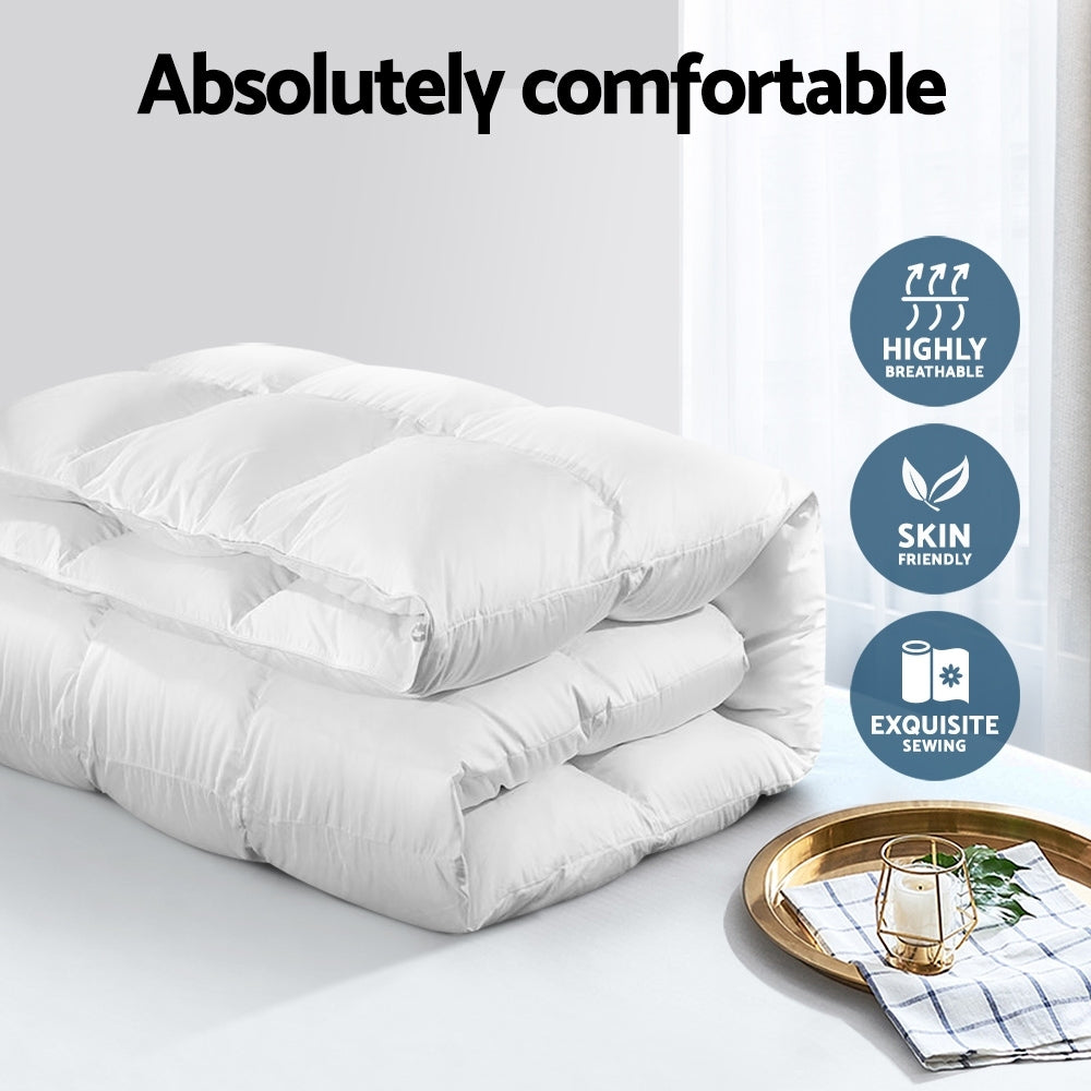Valore Duck Feather Down Quilt – White – King