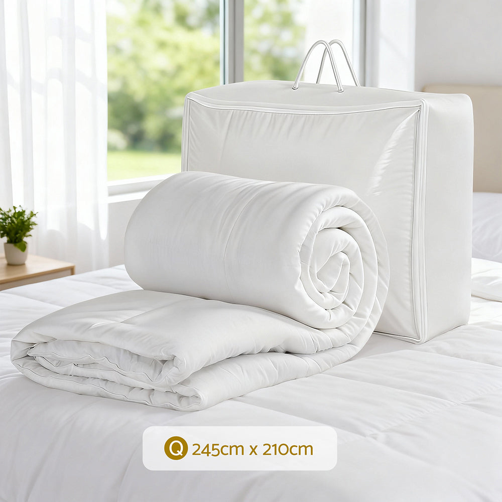 Linden Microfiber All Season Quilt – White – King