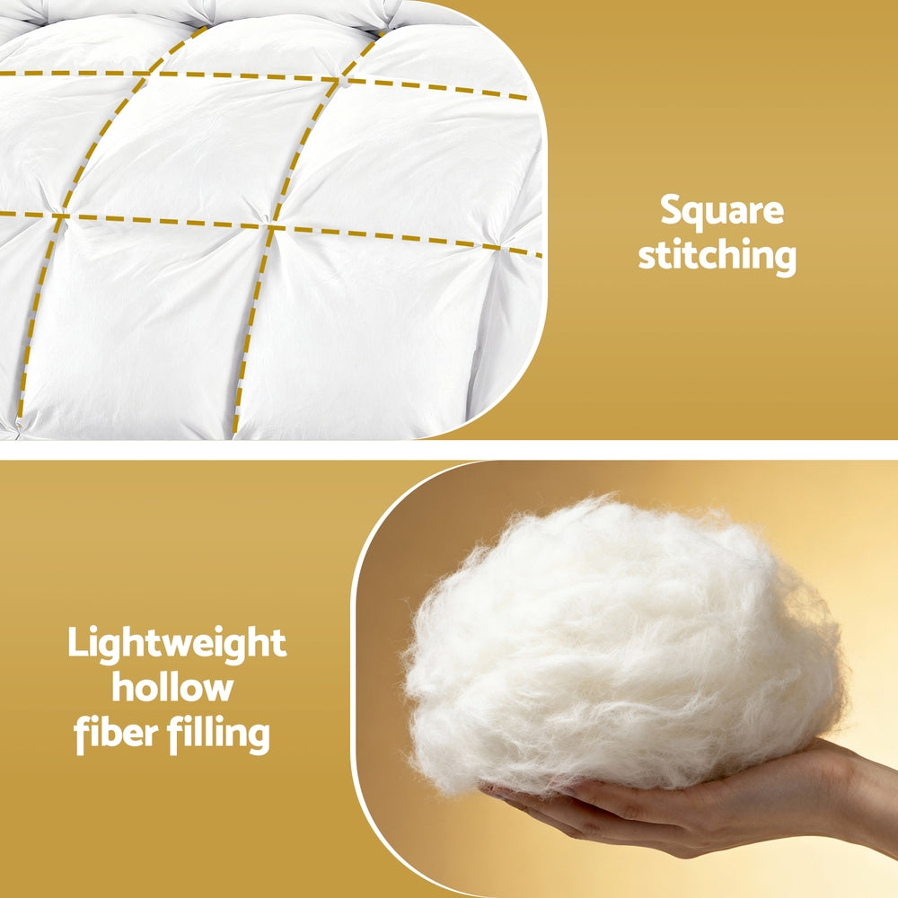 Rowan Microfiber All Season Quilt – White – Queen