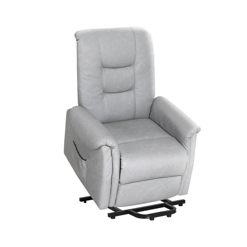 Alderon Lift Assist Recliner Chair – Grey – Single