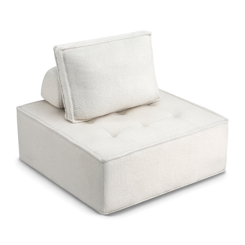 Linden Floor Sofa Modular Lounge Set – White – Set of 6