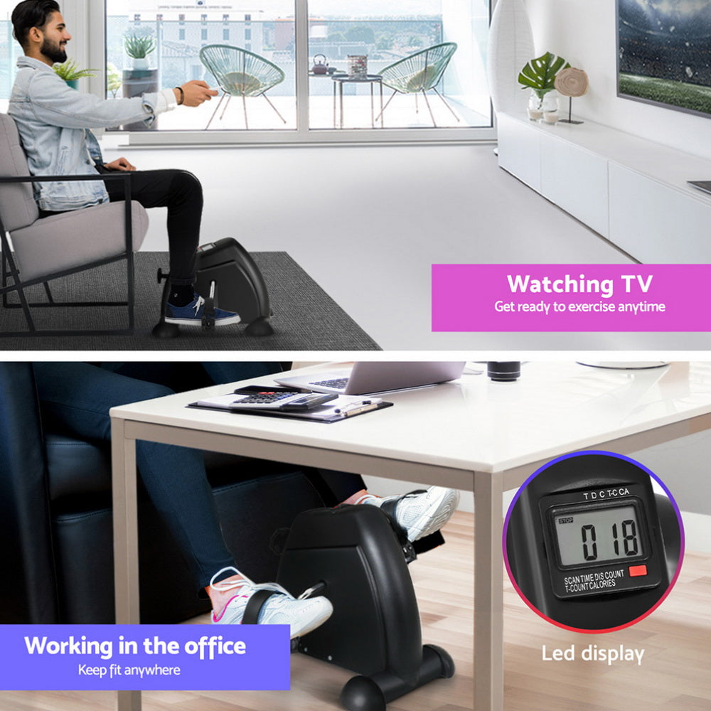 Atlas Electric Standing Desk with Exercise Bike – Black – 140cm