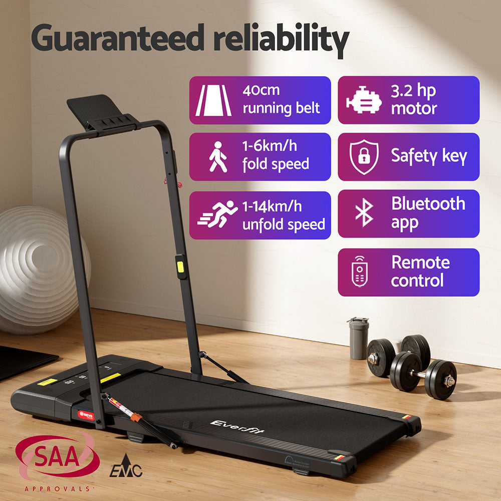 Morlen 2-in-1 Electric Walking Pad – Black – 400mm