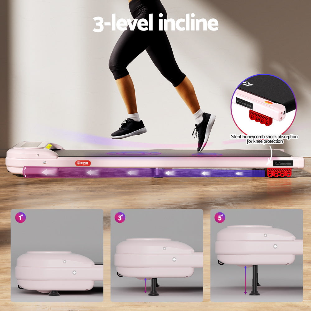 Brielle Electric Walking Pad – Pink – Under Desk