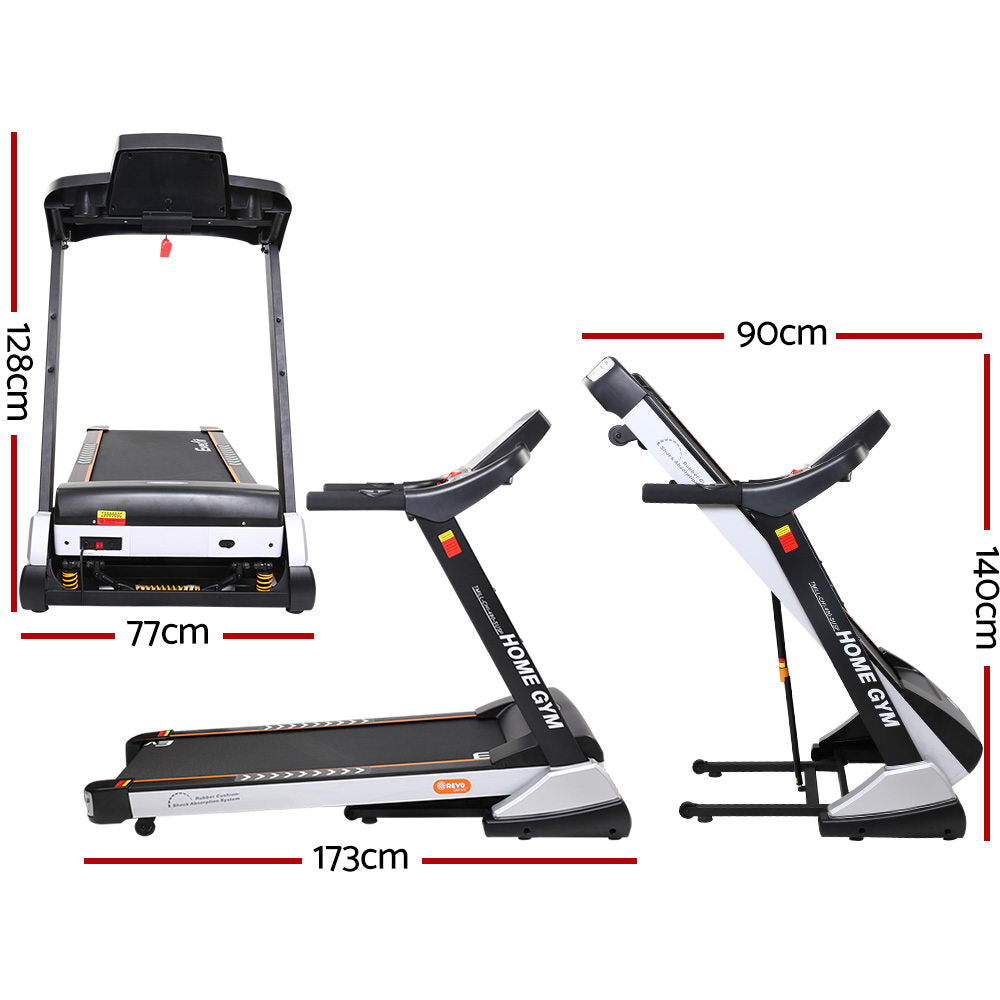 Marston Electric Treadmill – Black – Auto Incline Spring