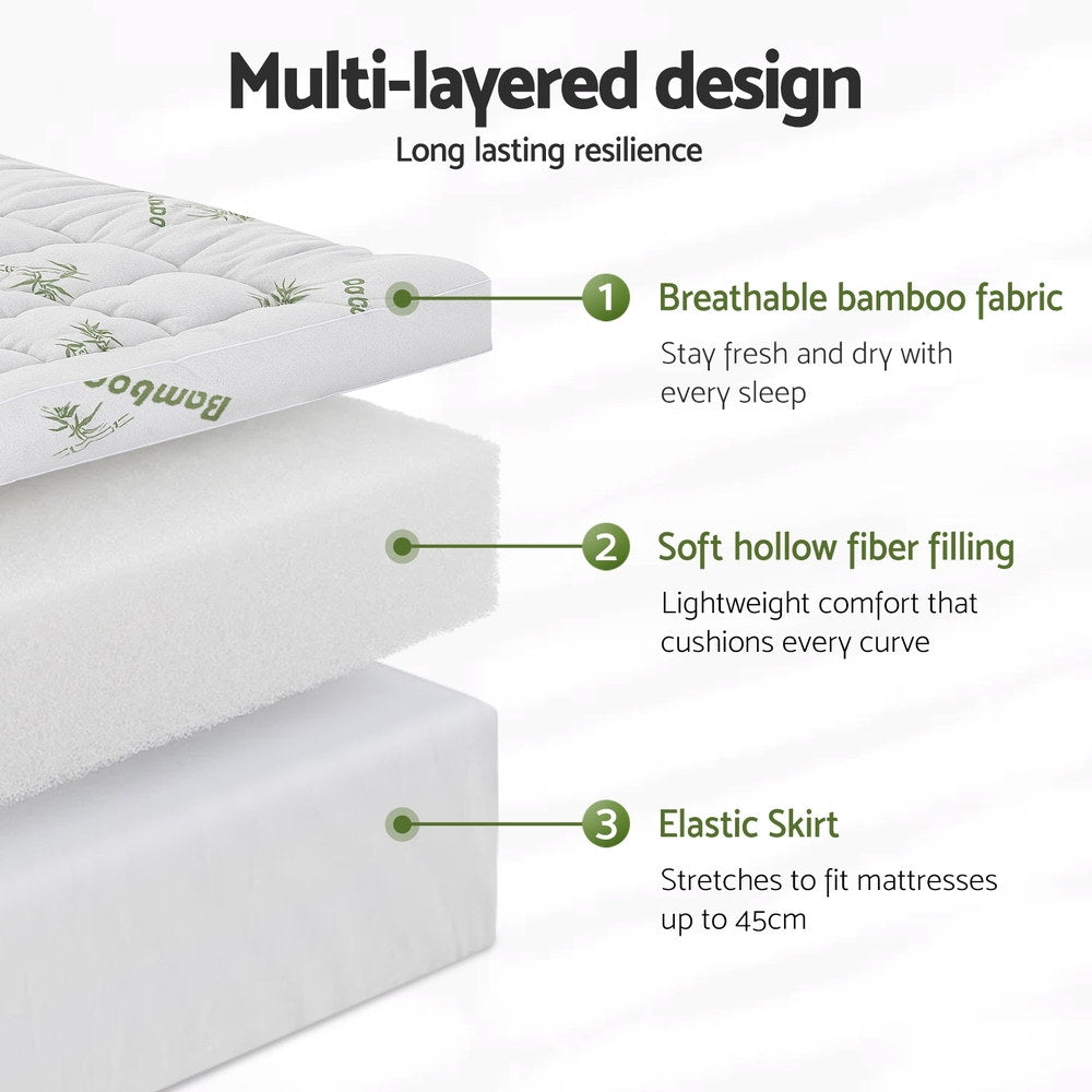 Restoria Mattress Topper – White – Queen