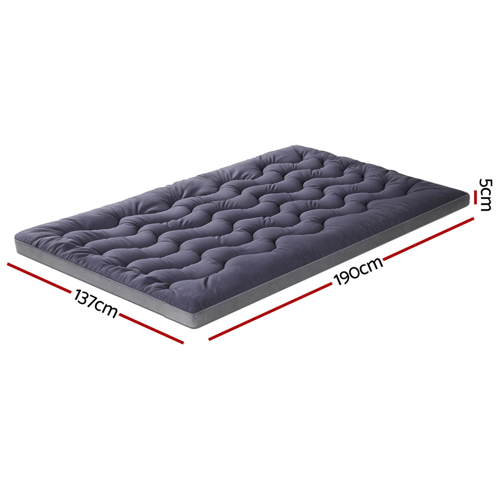 Aurora Bamboo Charcoal Mattress Topper – White – Double