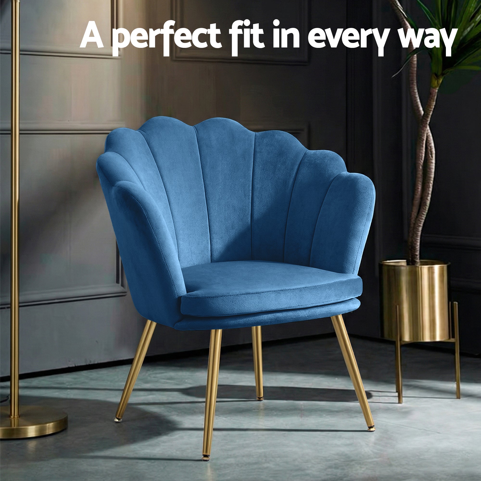 Serano Velvet Armchair – Blue