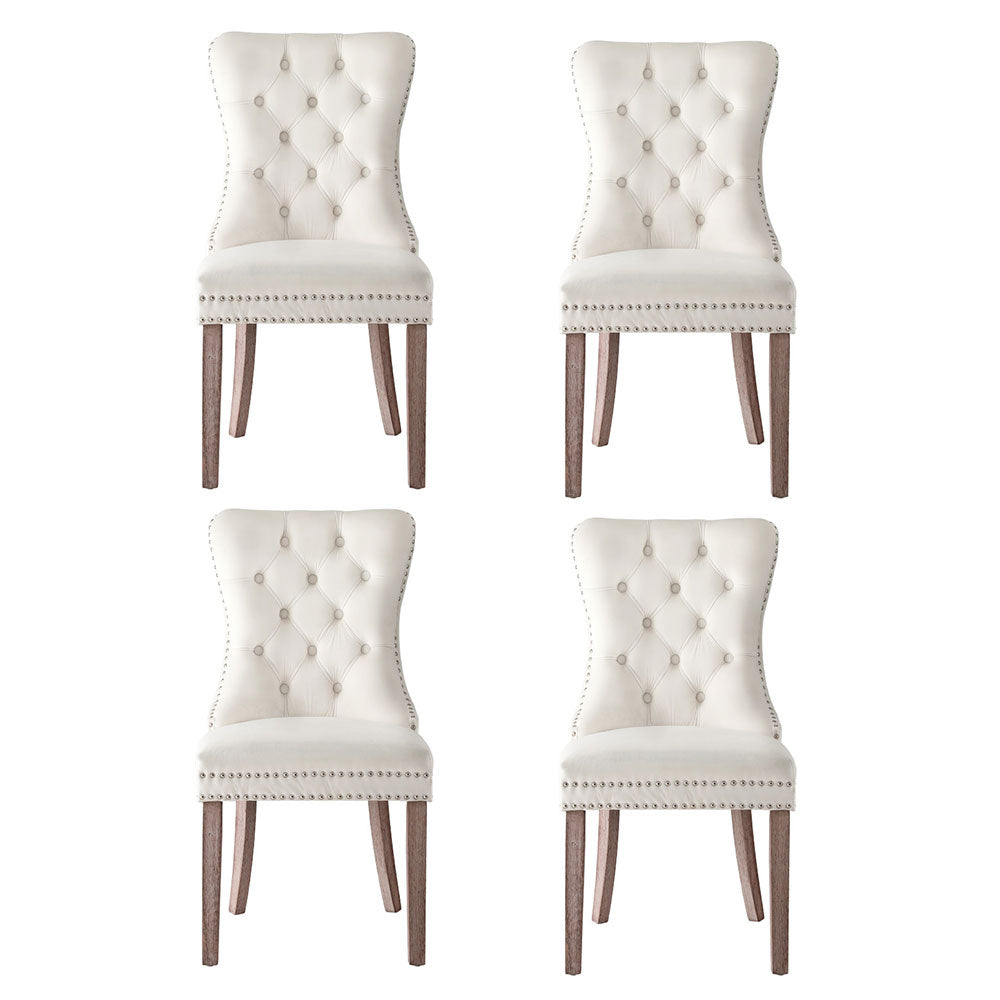 Atlas Dining Chairs – Beige – Set of 4