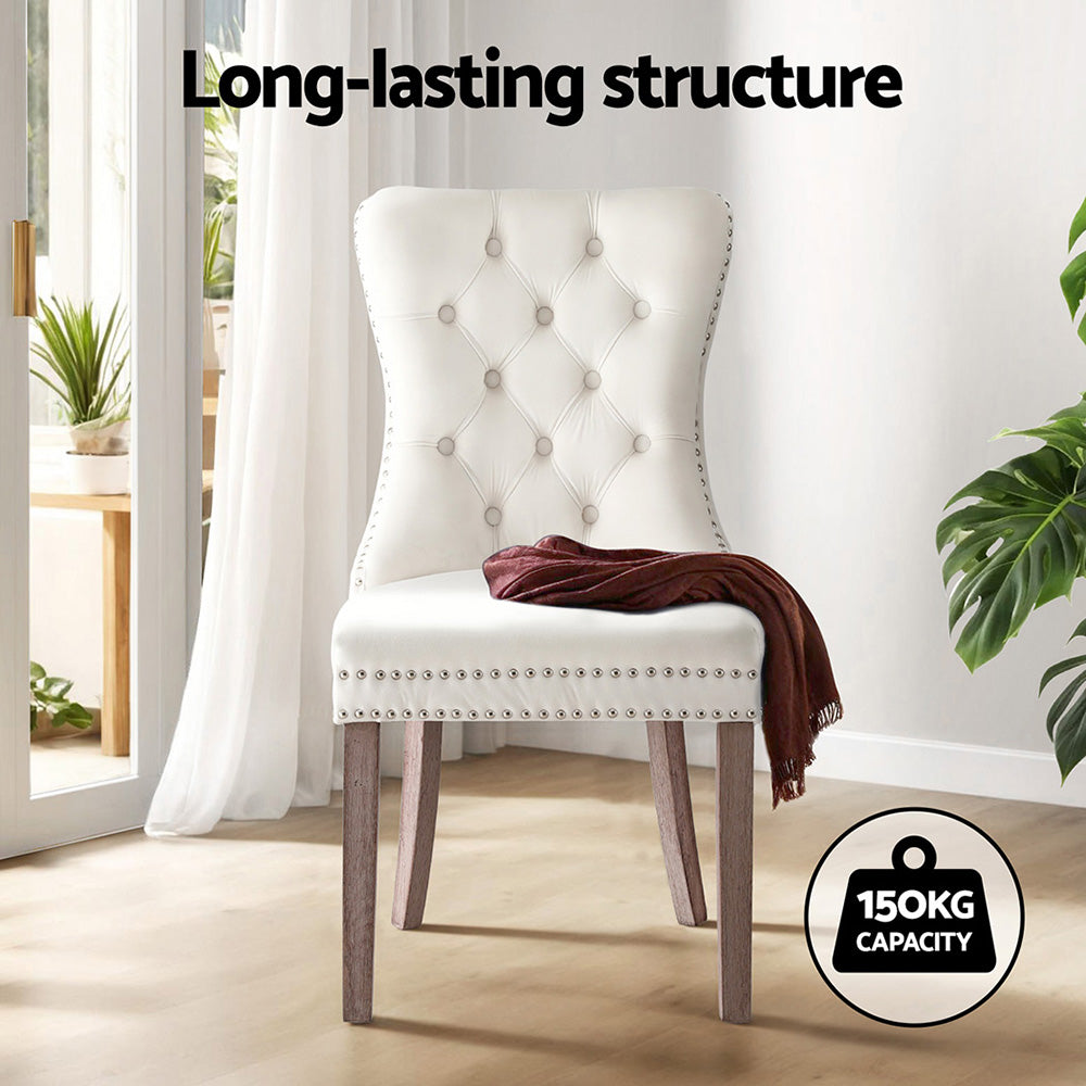 Atlas Dining Chairs – Beige – Set of 4
