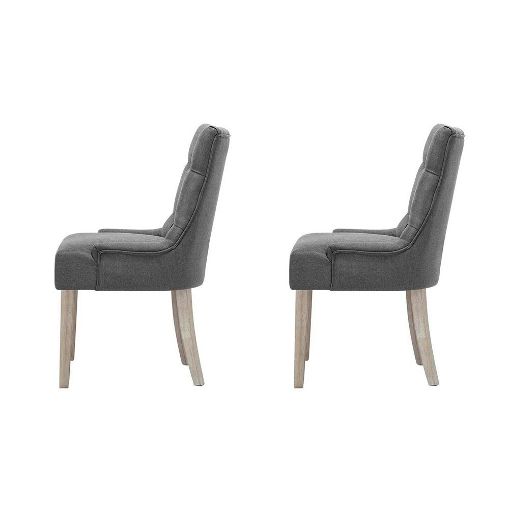 Maison French Provincial Dining Chairs – Grey – Set of 2