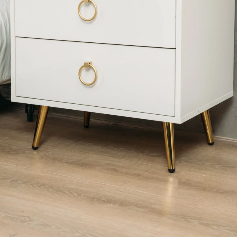 Amelia LED Bedside Tables – White – Set of 2