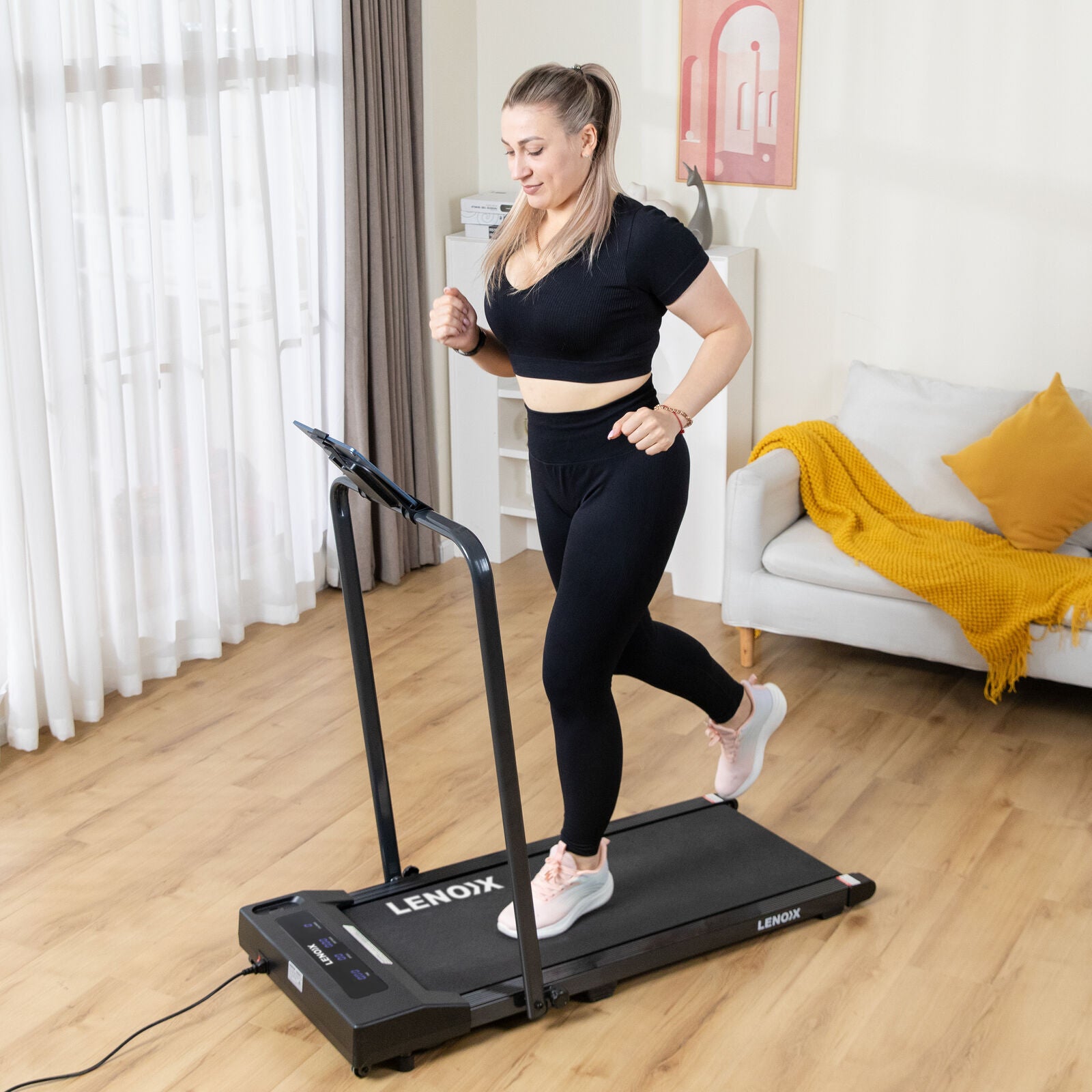Atlas Walking Pad Treadmill – Black – 130 cm