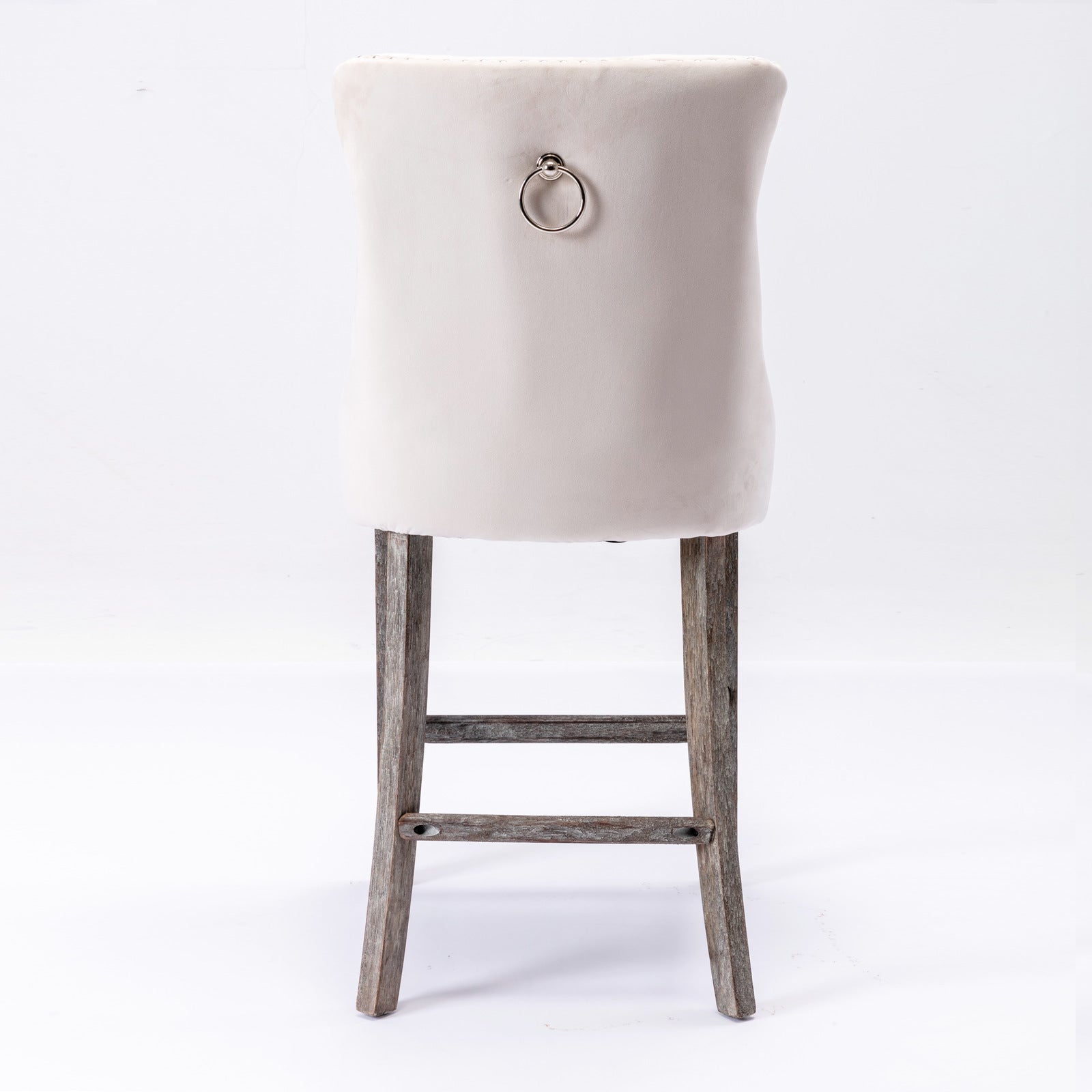 Cove Velvet Bar Stools – Beige – Set of 2