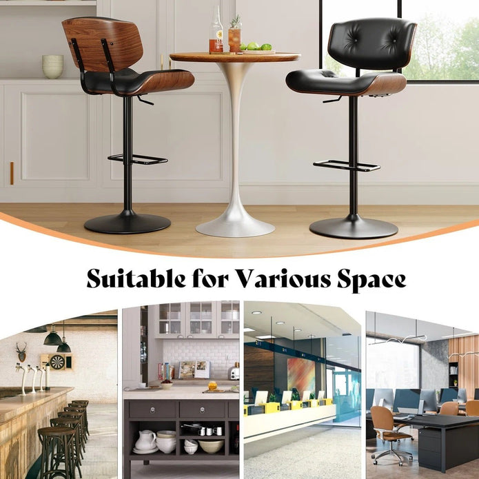 Rowan Swivel Bar Stool – Black – Single