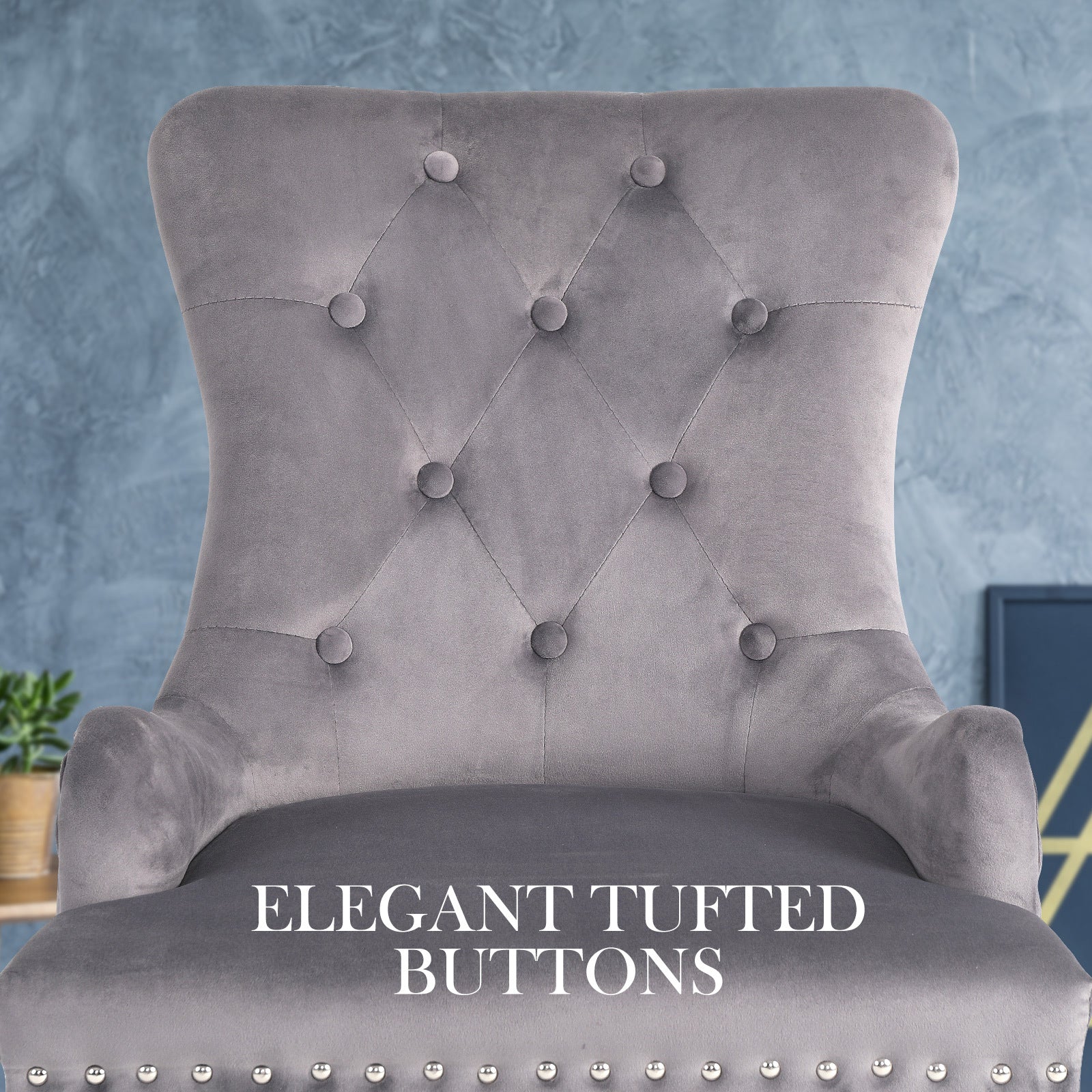 Lisse French Provincial Dining Chairs – Grey – Set of 4
